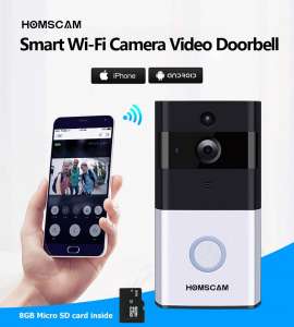 HOMSCAM Video Doorbell Wi-fi Enabled Wireless Door Bells