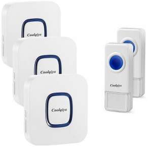 Coolqiya-Wireless-Doorbell 3 receivers, 2 push buttons