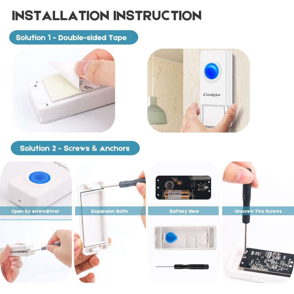 installing a wireless doorbell battery
