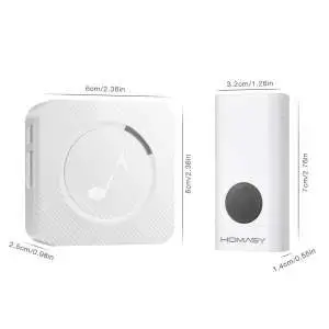 Homasy Wireless Doorbell Dimensions