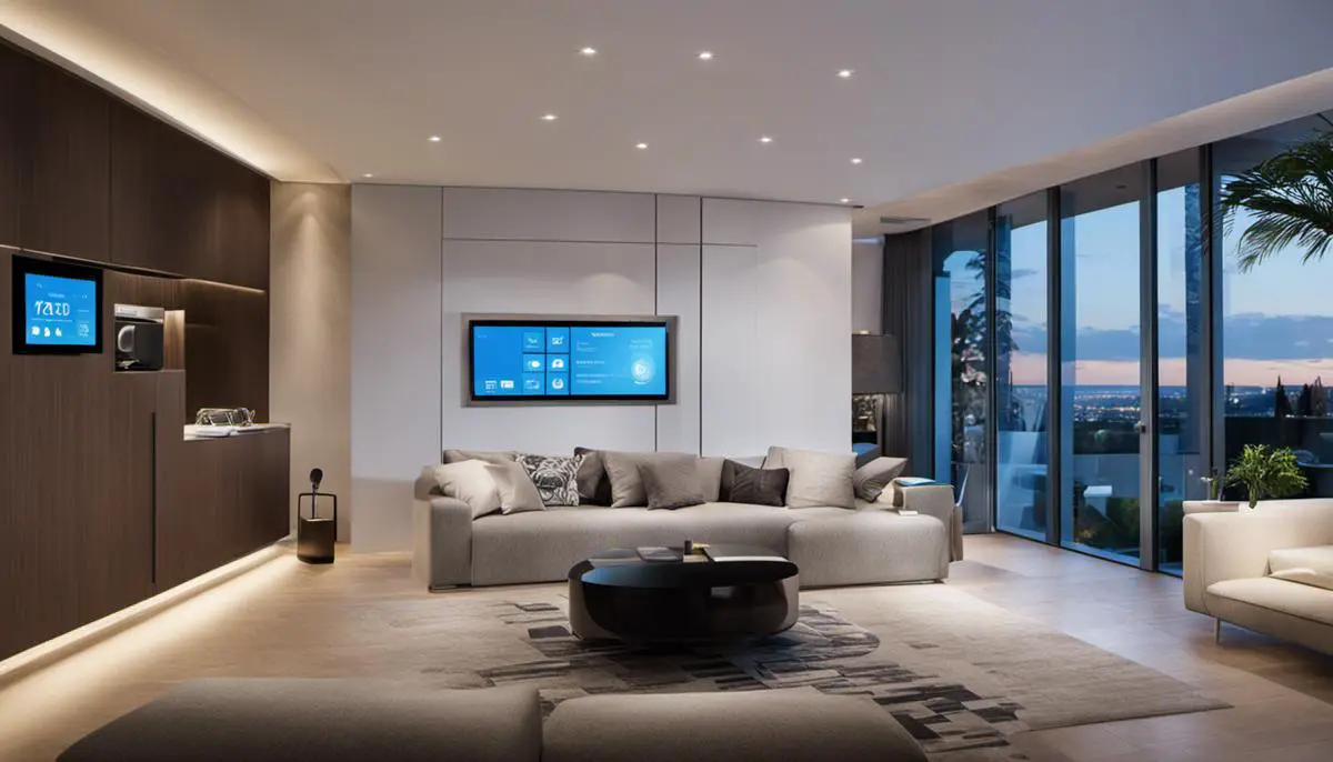 A visual representation of various smart home devices integrated together, showcasing the convenience and control they provide.